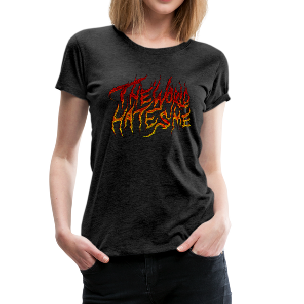 TWHM Fire Graffiti Signature Women’s Premium T-Shirt - charcoal gray