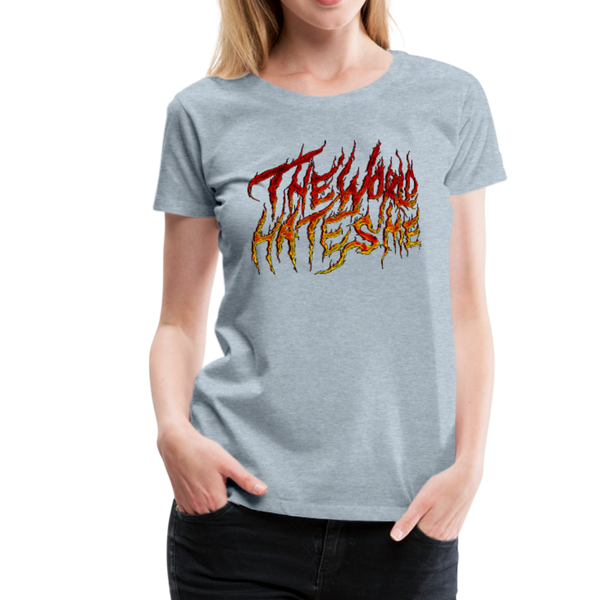 TWHM Fire Graffiti Signature Women’s Premium T-Shirt - heather ice blue