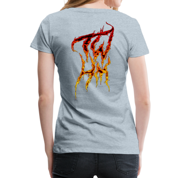 TWHM Fire Graffiti Signature Women’s Premium T-Shirt - heather ice blue