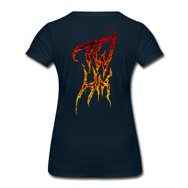 TWHM Fire Graffiti Signature Women’s Premium T-Shirt - deep navy