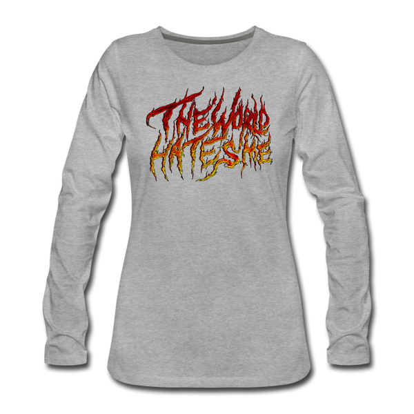 TWHM Fire Graffiti Signature Women's Premium Long Sleeve T-Shirt - heather gray