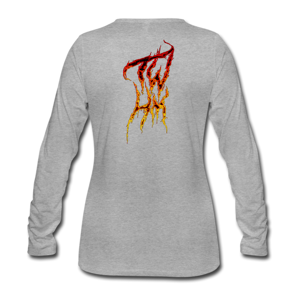 TWHM Fire Graffiti Signature Women's Premium Long Sleeve T-Shirt - heather gray