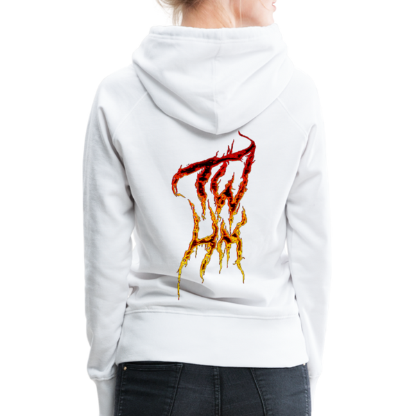 TWHM Fire Graffiti Signature Women’s Premium Hoodie - white