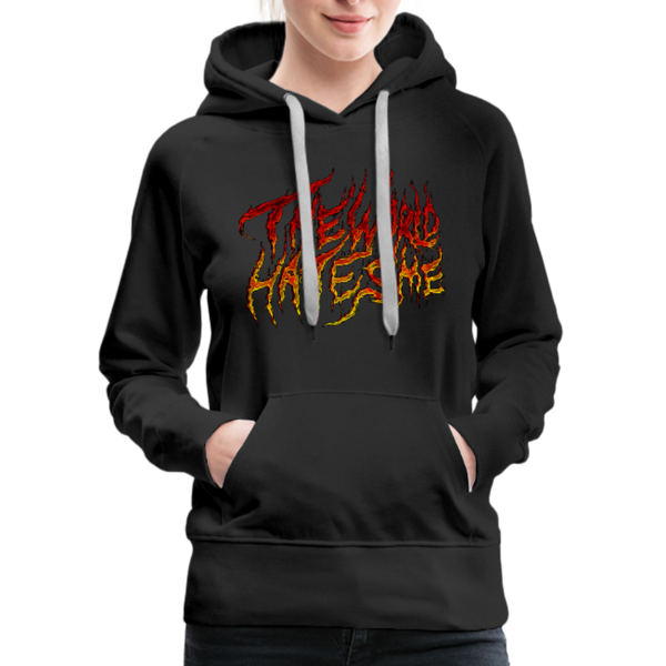 TWHM Fire Graffiti Signature Women’s Premium Hoodie - black