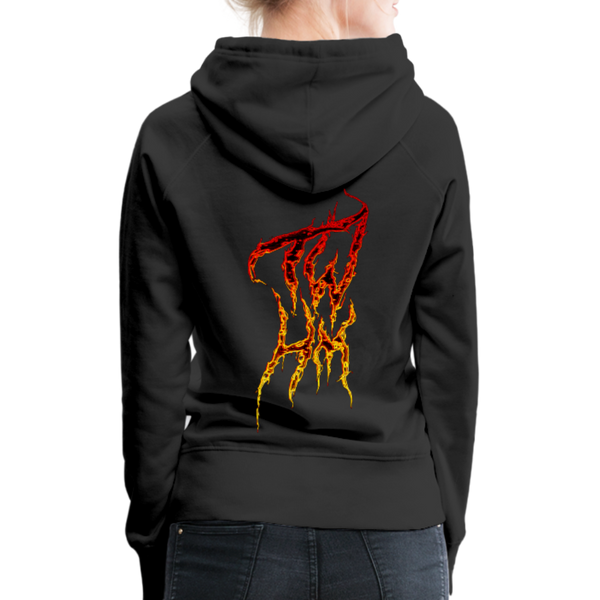 TWHM Fire Graffiti Signature Women’s Premium Hoodie - black