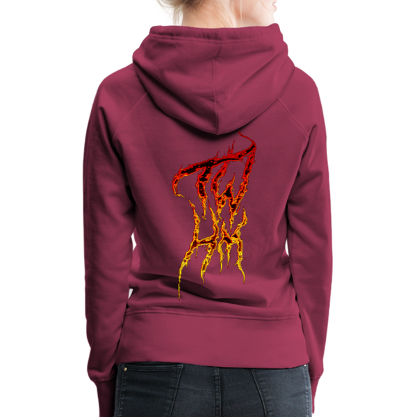TWHM Fire Graffiti Signature Women’s Premium Hoodie - burgundy