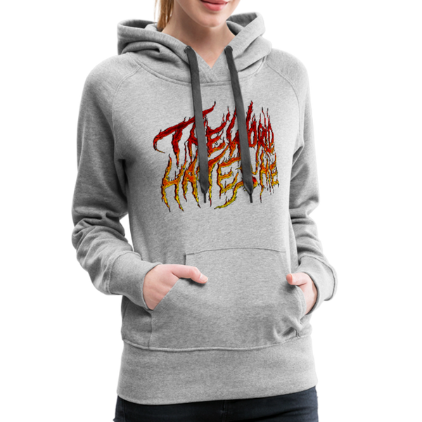TWHM Fire Graffiti Signature Women’s Premium Hoodie - heather gray