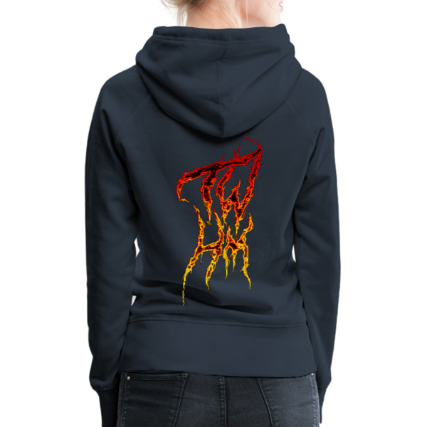TWHM Fire Graffiti Signature Women’s Premium Hoodie - navy