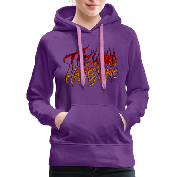 TWHM Fire Graffiti Signature Women’s Premium Hoodie - purple