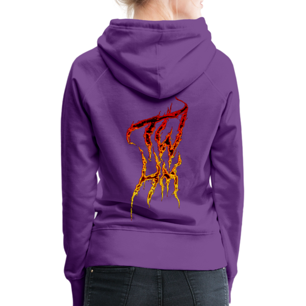 TWHM Fire Graffiti Signature Women’s Premium Hoodie - purple
