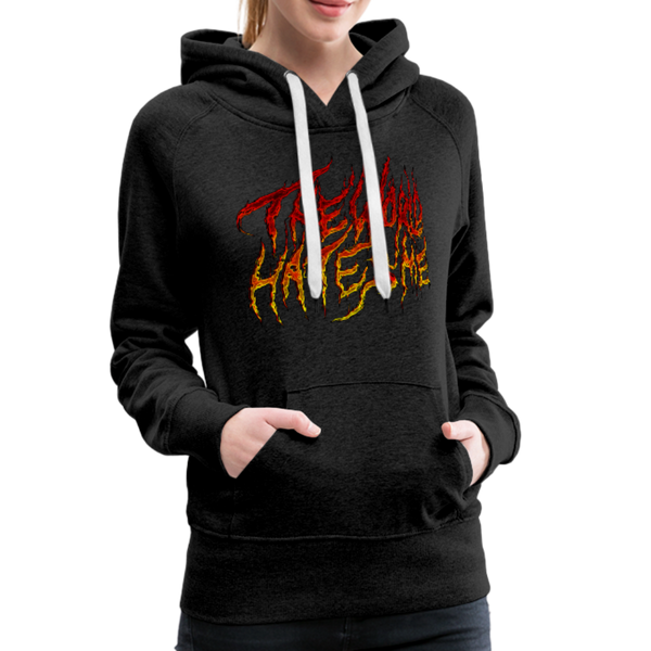 TWHM Fire Graffiti Signature Women’s Premium Hoodie - charcoal gray