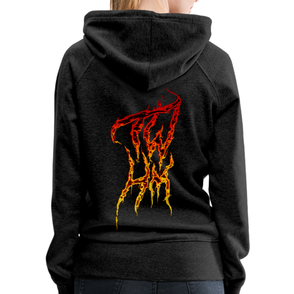 TWHM Fire Graffiti Signature Women’s Premium Hoodie - charcoal gray