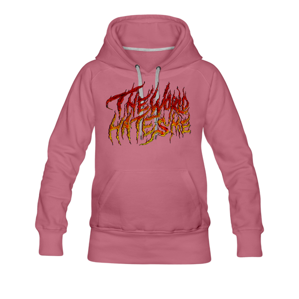 TWHM Fire Graffiti Signature Women’s Premium Hoodie - mauve