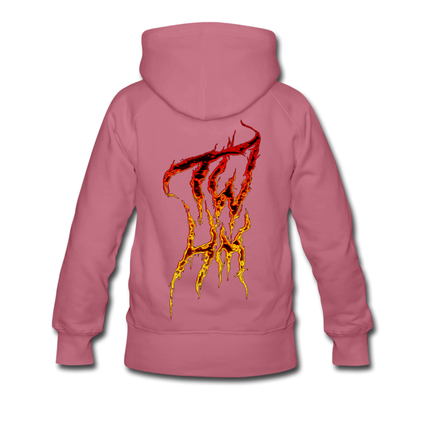 TWHM Fire Graffiti Signature Women’s Premium Hoodie - mauve