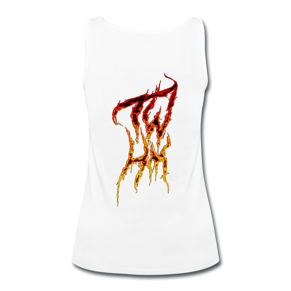 TWHM Fire Graffiti Signature Women’s Premium Tank Top - white