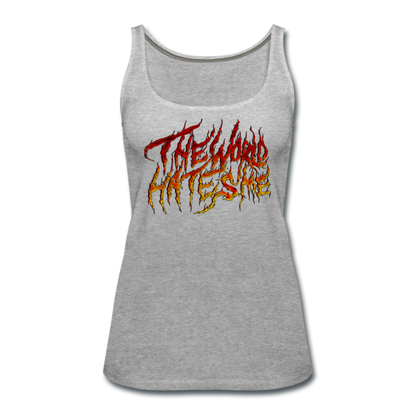 TWHM Fire Graffiti Signature Women’s Premium Tank Top - heather gray
