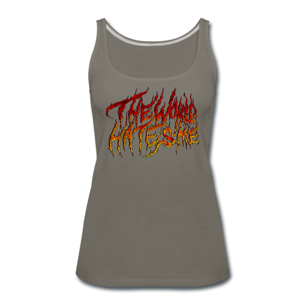 TWHM Fire Graffiti Signature Women’s Premium Tank Top - asphalt gray