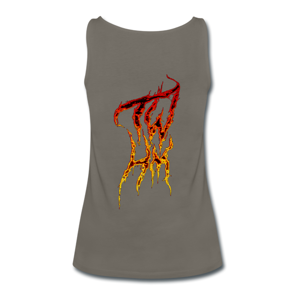 TWHM Fire Graffiti Signature Women’s Premium Tank Top - asphalt gray