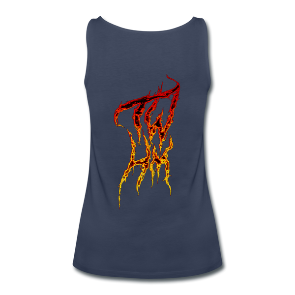 TWHM Fire Graffiti Signature Women’s Premium Tank Top - navy