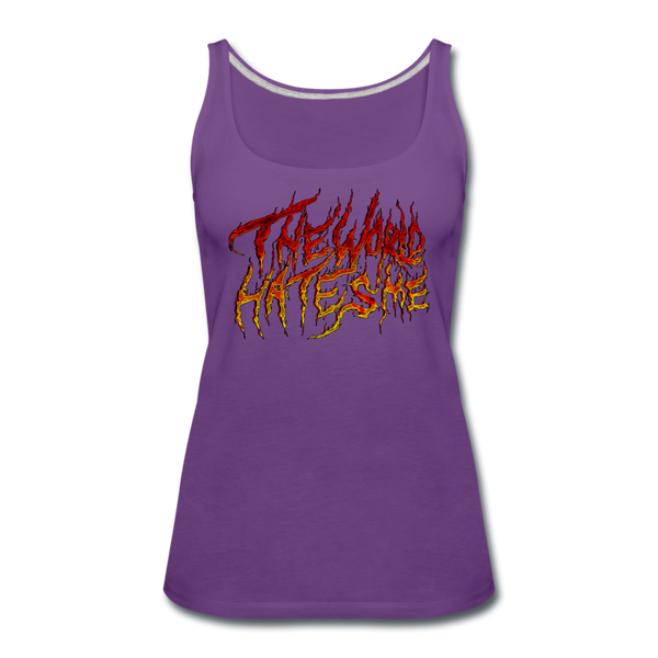 TWHM Fire Graffiti Signature Women’s Premium Tank Top - purple