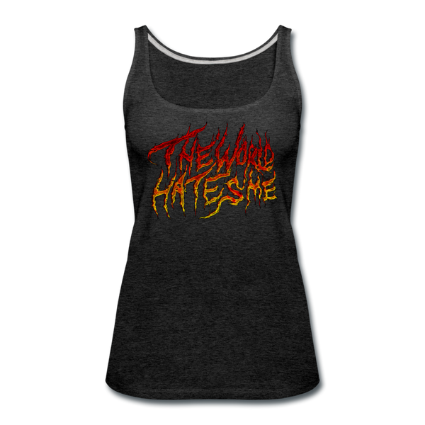 TWHM Fire Graffiti Signature Women’s Premium Tank Top - charcoal gray