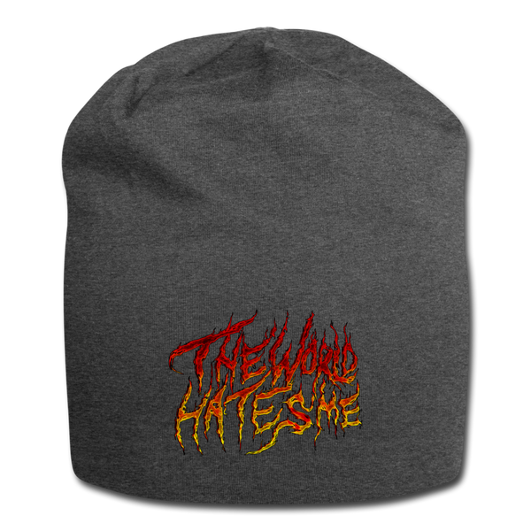 TWHM Fire Graffiti Signature Jersey Beanie - charcoal gray