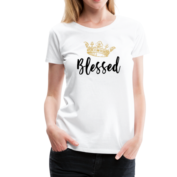 KreativeK TWHM Collab Blessed Signature Edition Women’s Premium T-Shirt - white