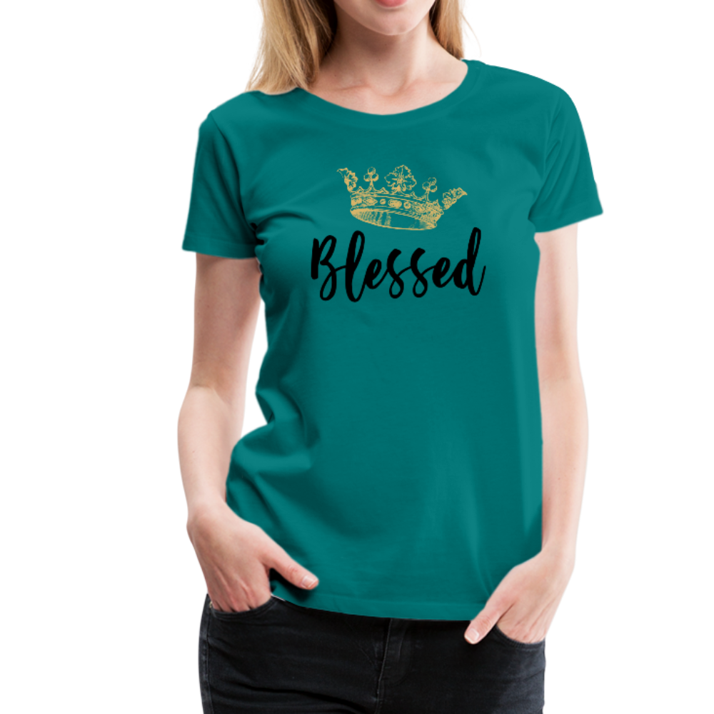 KreativeK TWHM Collab Blessed Signature Edition Women’s Premium T-Shirt - teal