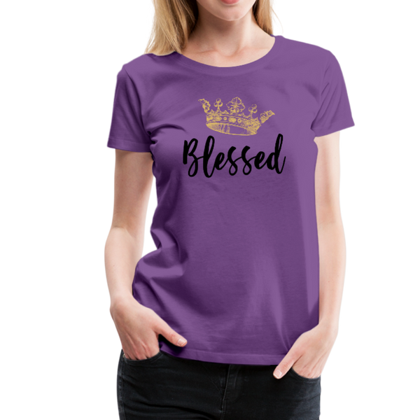 KreativeK TWHM Collab Blessed Signature Edition Women’s Premium T-Shirt - purple