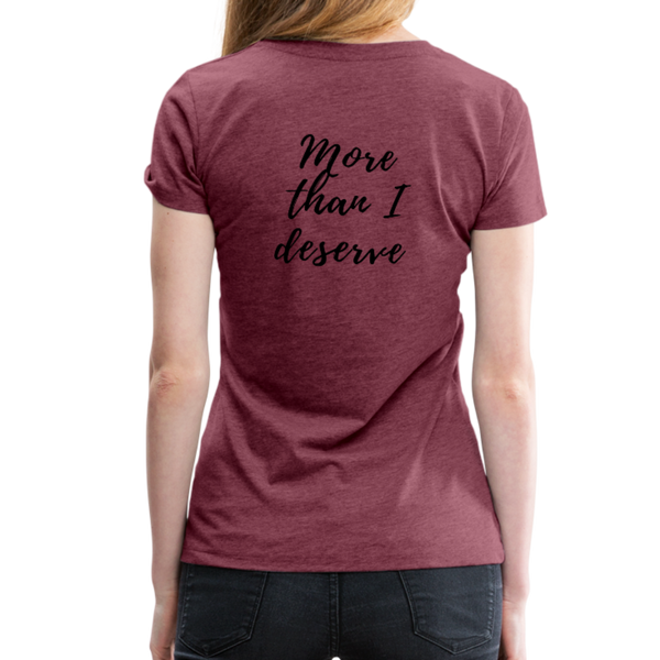 KreativeK TWHM Collab Blessed Signature Edition Women’s Premium T-Shirt - heather burgundy