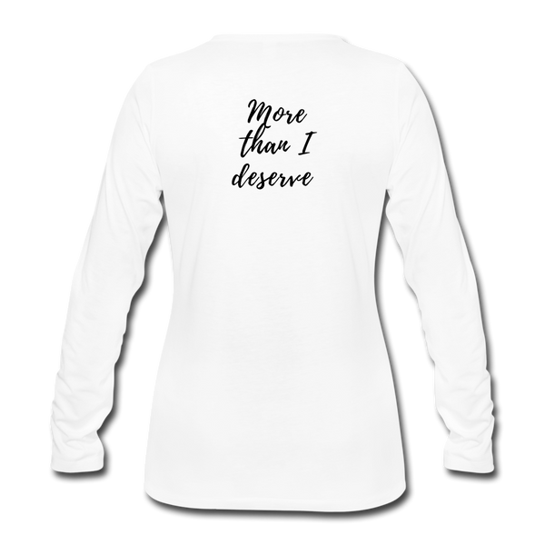 KreativeK TWHM Collab Blessed Signature Edition Women's Premium Long Sleeve T-Shirt - white