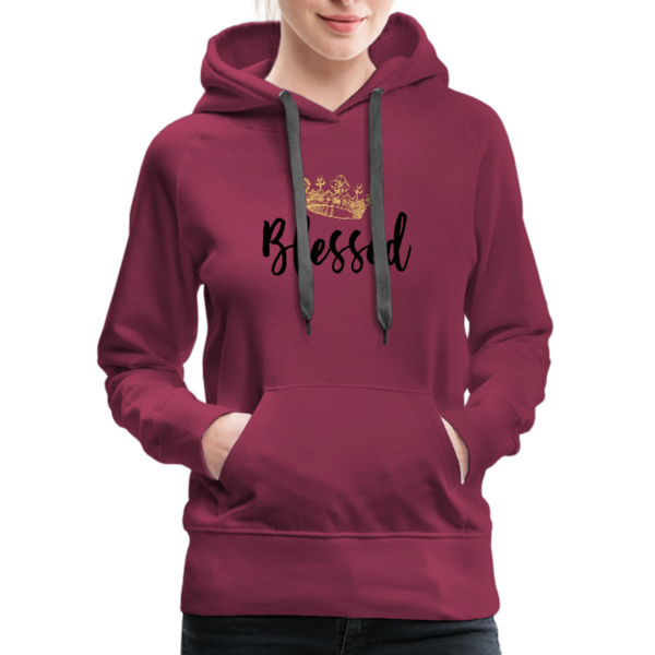 KreativeK TWHM Collab Blessed Signature Edition Women’s Premium Hoodie - burgundy