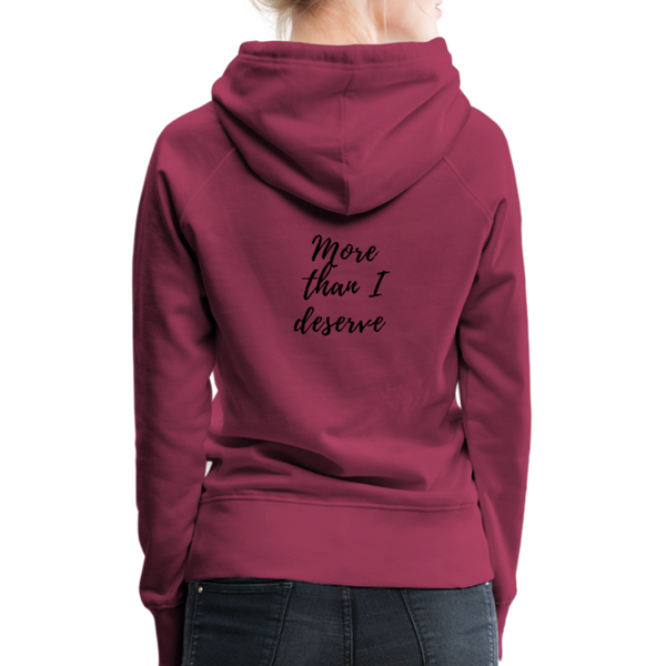 KreativeK TWHM Collab Blessed Signature Edition Women’s Premium Hoodie - burgundy