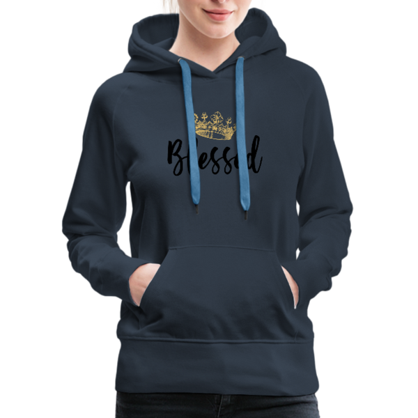 KreativeK TWHM Collab Blessed Signature Edition Women’s Premium Hoodie - navy