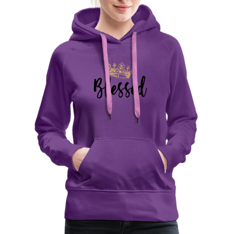 KreativeK TWHM Collab Blessed Signature Edition Women’s Premium Hoodie - purple