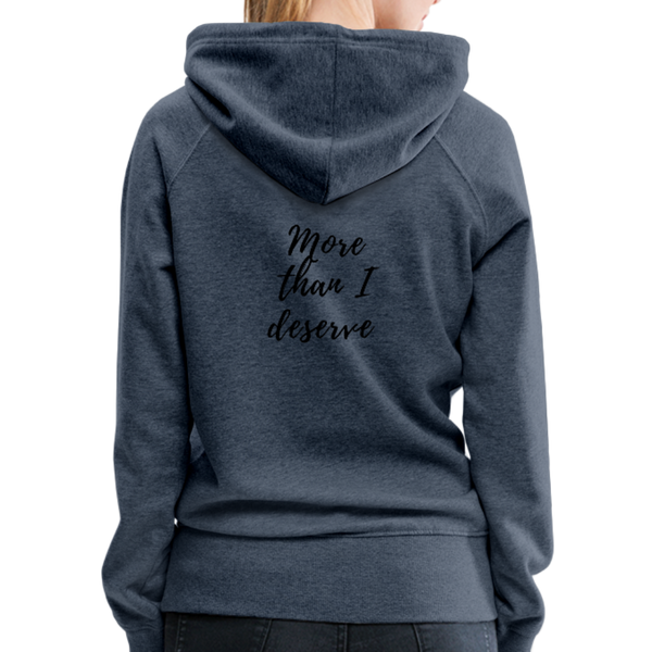 KreativeK TWHM Collab Blessed Signature Edition Women’s Premium Hoodie - heather denim