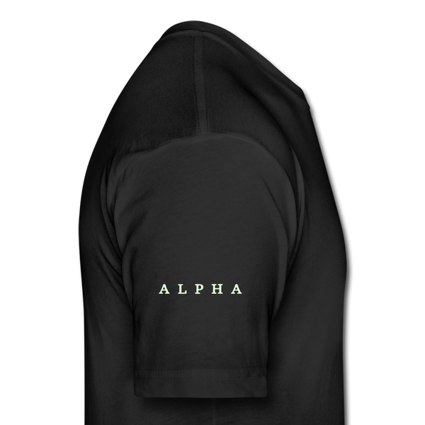 Alpha + Omega White Fitted Cotton/Poly T-Shirt by Next Level - black