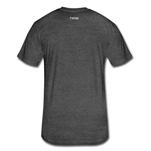 Alpha + Omega White Fitted Cotton/Poly T-Shirt by Next Level - heather black