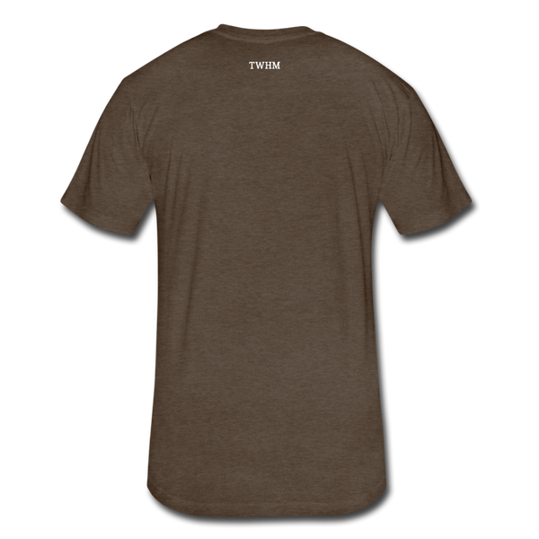 Alpha + Omega White Fitted Cotton/Poly T-Shirt by Next Level - heather espresso