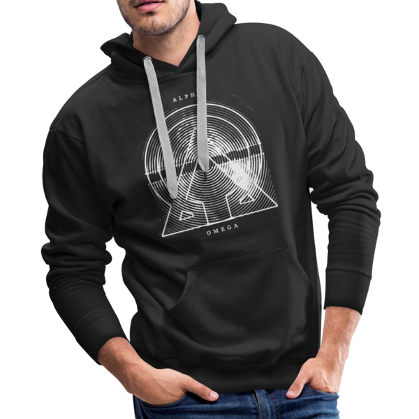 Alpha + Omega White Men’s Premium Hoodie - black