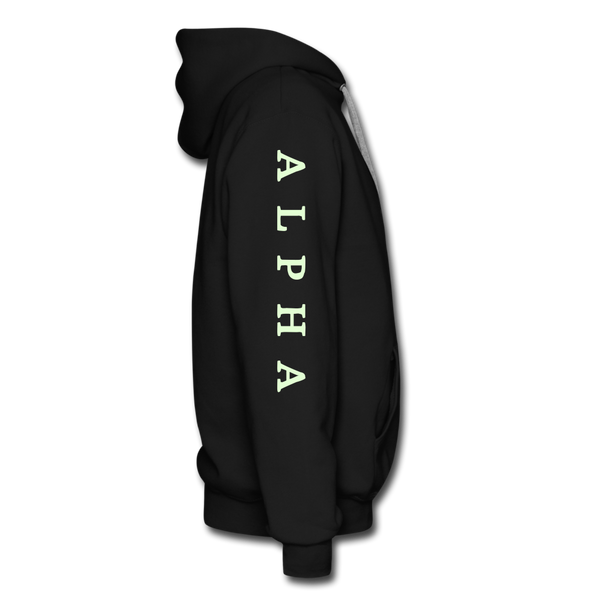 Alpha + Omega White Men’s Premium Hoodie - black