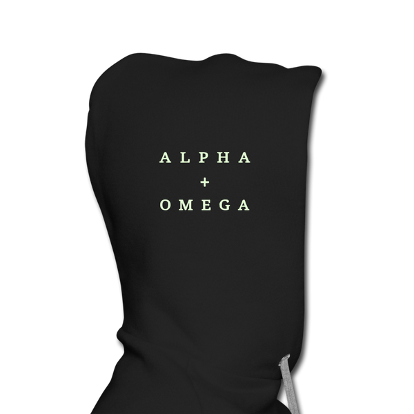 Alpha + Omega White Men’s Premium Hoodie - black