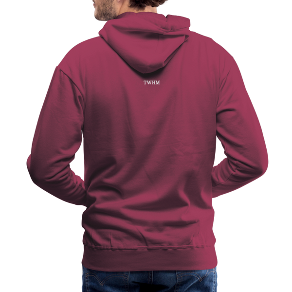 Alpha + Omega White Men’s Premium Hoodie - burgundy