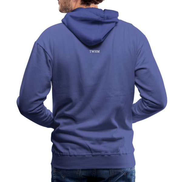 Alpha + Omega White Men’s Premium Hoodie - royalblue
