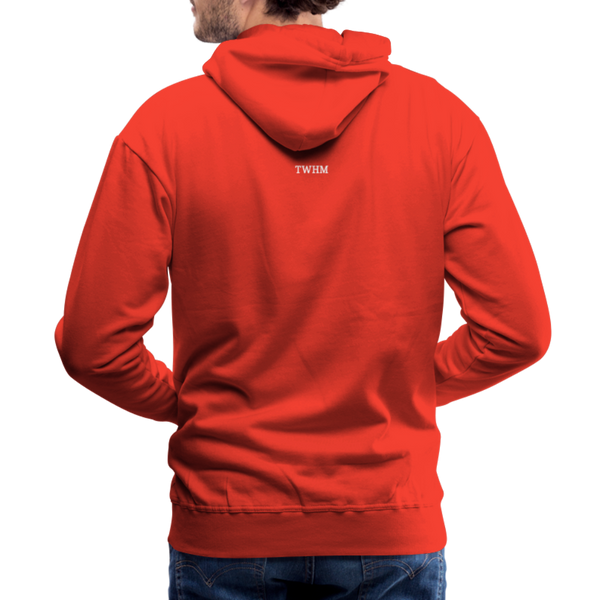 Alpha + Omega White Men’s Premium Hoodie - red