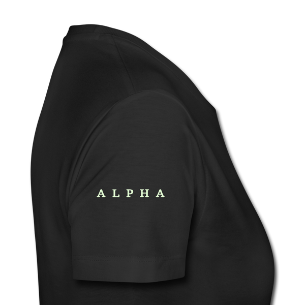 Alpha + Omega White Women’s Premium T-Shirt - black