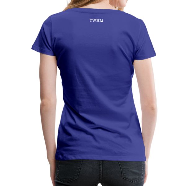 Alpha + Omega White Women’s Premium T-Shirt - royal blue