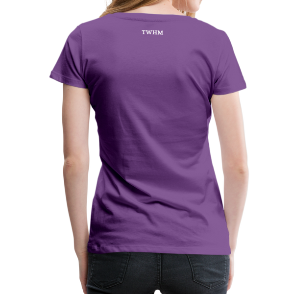 Alpha + Omega White Women’s Premium T-Shirt - purple