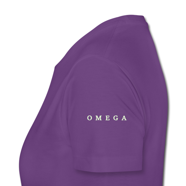 Alpha + Omega White Women’s Premium T-Shirt - purple