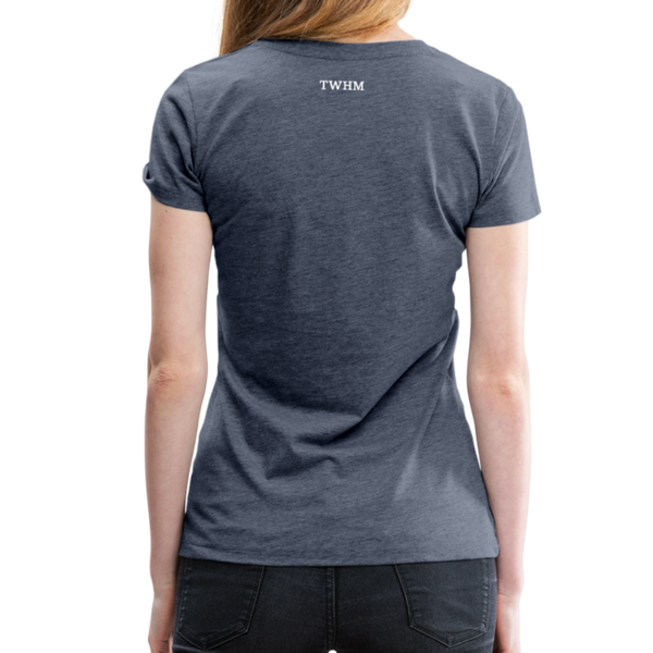 Alpha + Omega White Women’s Premium T-Shirt - heather blue